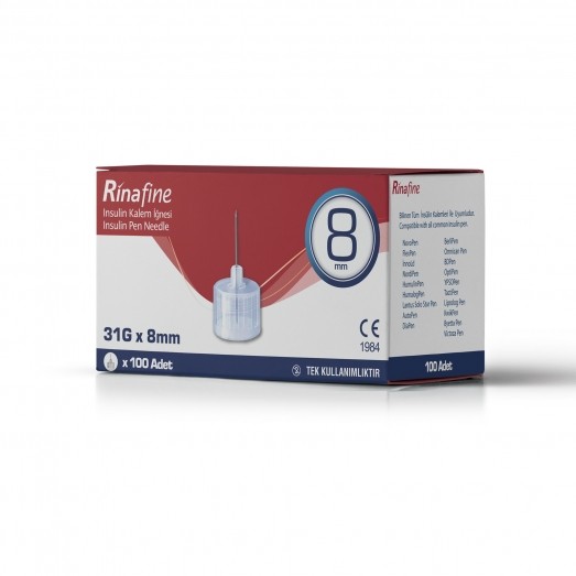 RinaFine Insulin Pen Needle 8 mm 31 G